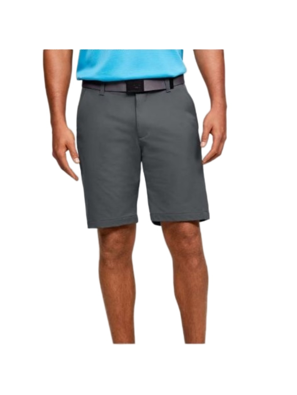 Under Armour Men's Gray Flat Front Loose Fit Golf Performance Shorts Waist 40